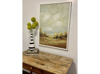 Large  Landscape Framed Art Work Approx. 30 X 41 Inches