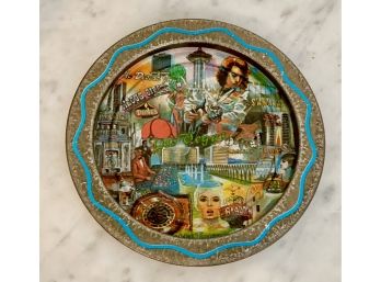 Vintage Vegas Themed Tin Coasters ( 6)
