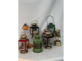 Vintage Oil Lanterns:  Quite A Collection. 7-9 Inches