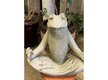 Large Concrete Zen Frog Statue