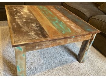 Barn Wood Style Coffee Table Approximately 32 X 18 Inches