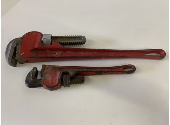 Vintage Fuller & Heavy Duty From Spain Pipe Wrenchs