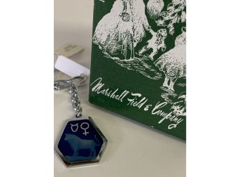 Vintage Marshall Field & Co. Taurus Key Chain With Box  (Made In France)