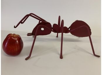 Metal Red Ant Yard Art Approx. 13 Inches Long