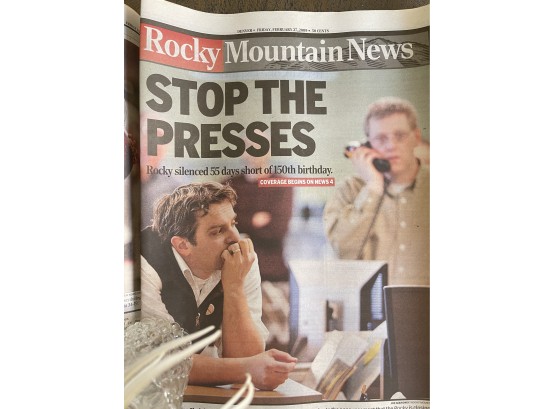 Rocky Mountain News, FINAL EDITION, February 27, 2009