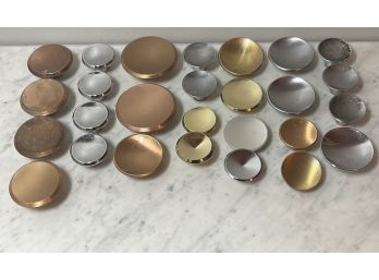 Mid Century Modern Concave Knobs, Brass, Silver, Chrome And Rose Gold