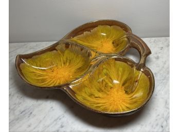 Mid Century Modern Serving Dish!  Great Harvest Coloring
