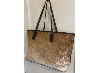 Cow Hide Tote, Natural