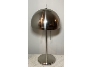 Mid Century Modern Chrome Mushroom/ Dome Table Lamp