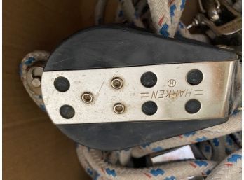 Box Of Harken Pulleys And Ropes