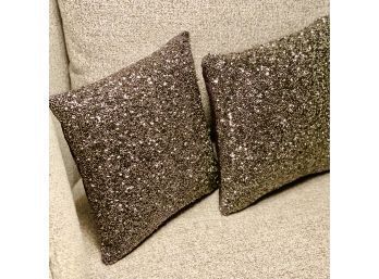 Amazing Donna Karan Metallic Beaded Pillows ( Set Of 2)