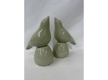 Sweet Ceramic Birds, A Pair