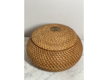 Woven Basket With Lid- Asian Inspired