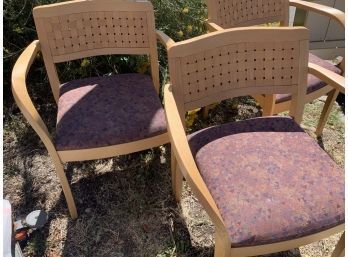 Set Of Six Solid Wood Dining Chairs