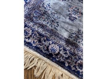 Vintage Silk Rug.  Great Color And Design, Very Soft