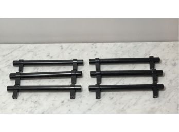 Set Of Black Cabinet Pulls  ( Set Of Six, New In Packaging)