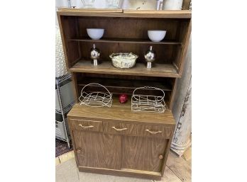 Mid Century Cabinet Display, Two Piece