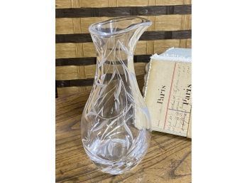 Crystal Lenox Cut And Frosted Vase