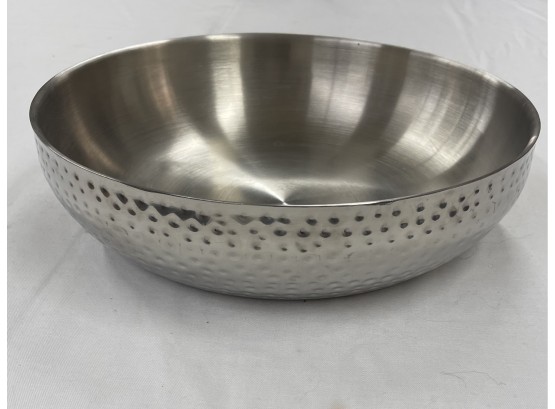 Xtra Large MIKASA Hammered Silver Serving Bowl. (14 Diameter X 4 High)