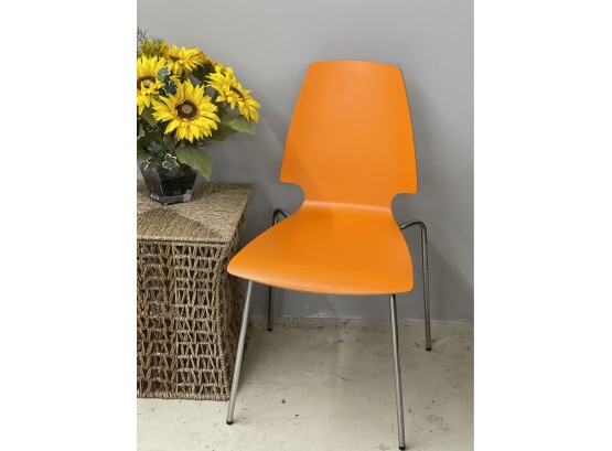 Mid Century Modern Inspired Orange Chair