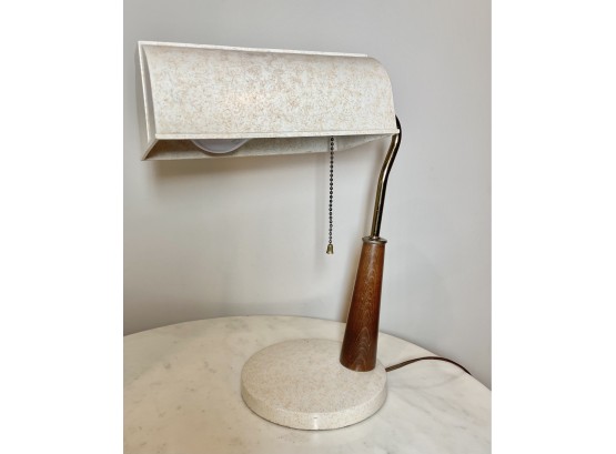 Retro Mid Century Modern Desk Lamp With Wood Base