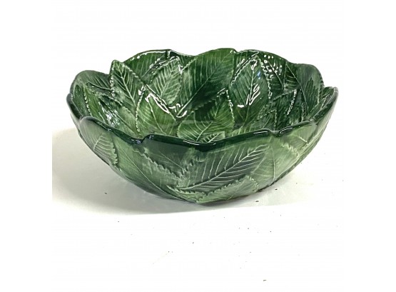 Vintage Ceramic Cabbage Bowl Made In Italy