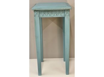 Quaint Distressed Turquoise Side Table
