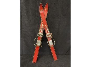 Childs Pair Of Klaus Berchtesgoden Skis 34 1/2 Inches Long