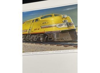 Vintage Railroad Print:  City Of San Francisco Diesel Passenger Locomotive. 26 X 17