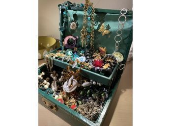 Packed Lot Of Vintage Jewelry Box