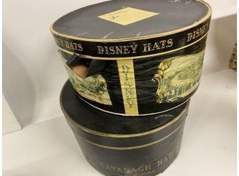 Two Vintage Hat Boxes For Staging
