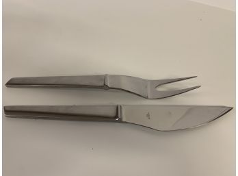 Vintage Italian 2 Piece Knife Fork Carving Set