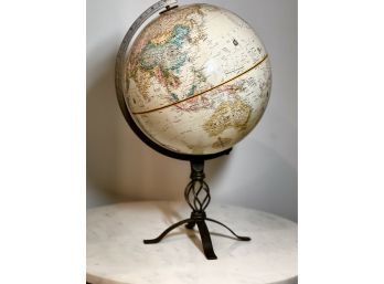 Amazing Replogle Globe In Decorative Iron Stand