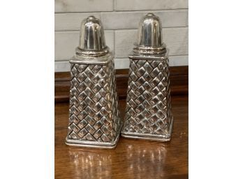 Vintage Godinger Silver Art Salt And Pepper Shakers