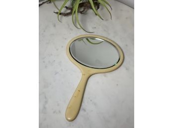 Vintage 1920's Celluloid  Oval Hand Mirror.