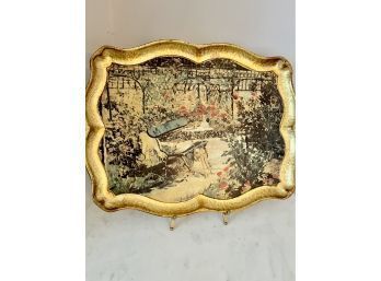 Vintage Hand Painted Sezzatini Tray, Made In Italy