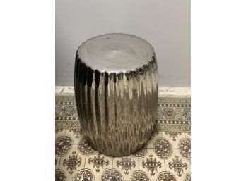 Silver (chrome) Side Table, Garden Stool