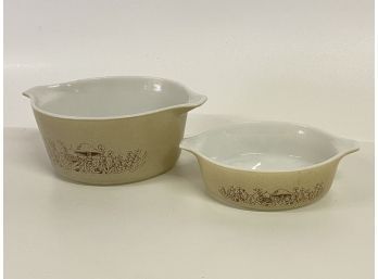 Two Forest Fancies Pyrex Casserole Dishes