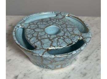 Mid Century Modern  Pottery : LOVINA, USA , Ice Blue Crackle