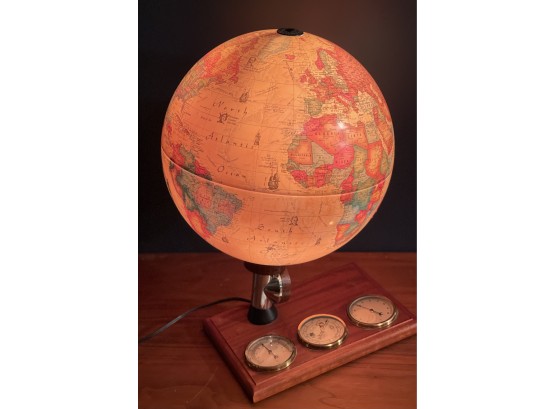 World Discoverer Lighted Scan Globe With  Weather Station.