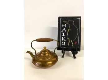 Copper Tea Pot And Haiku