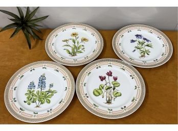 Georges Briard Botanical ' Private Collection' Dinner Plates. Set Of 4