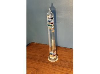 Gorgeous And Large  Galileo Thermometer, 17 Inches Tall!