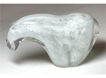 Artisan Glass Polar Bear Figurine. Dynasty Gallery
