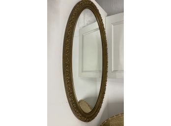 Large Oval Vintage Mirror 35 Inches Tall