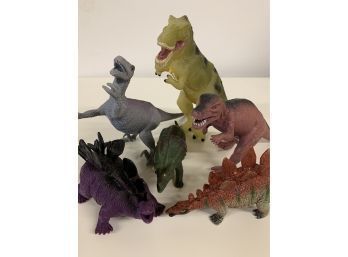 Set Of 6 Hard Plastic Dinosaurs . Set #2
