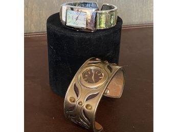 Fossil Cuff Watch And Hinged Quartz Watch