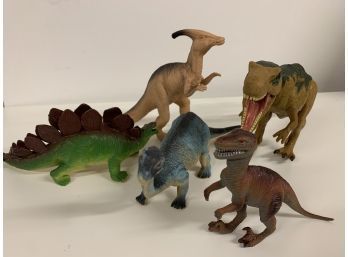 Set Of 5 Hard Plastic Dinosaurs Set # 3