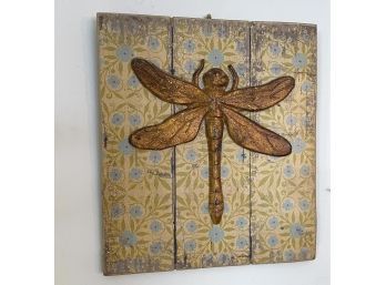 Copper Color Dragonfly Art Piece.  3D