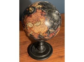 Fabulous Mini Globe, Black Base With Earthy Tomes, Subtle And Stunning